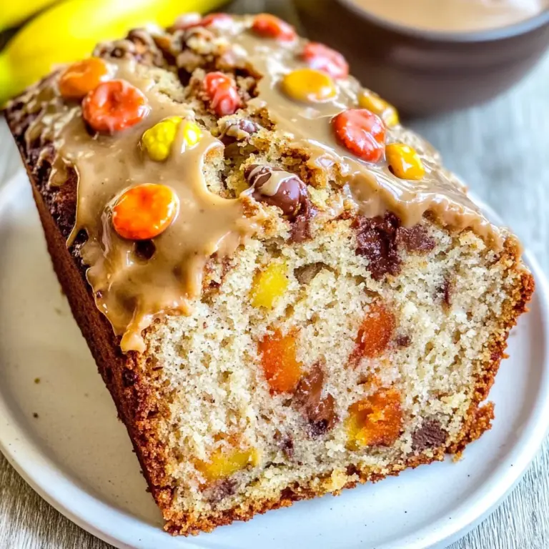 Reese's Pieces Peanut Butter Banana Bread