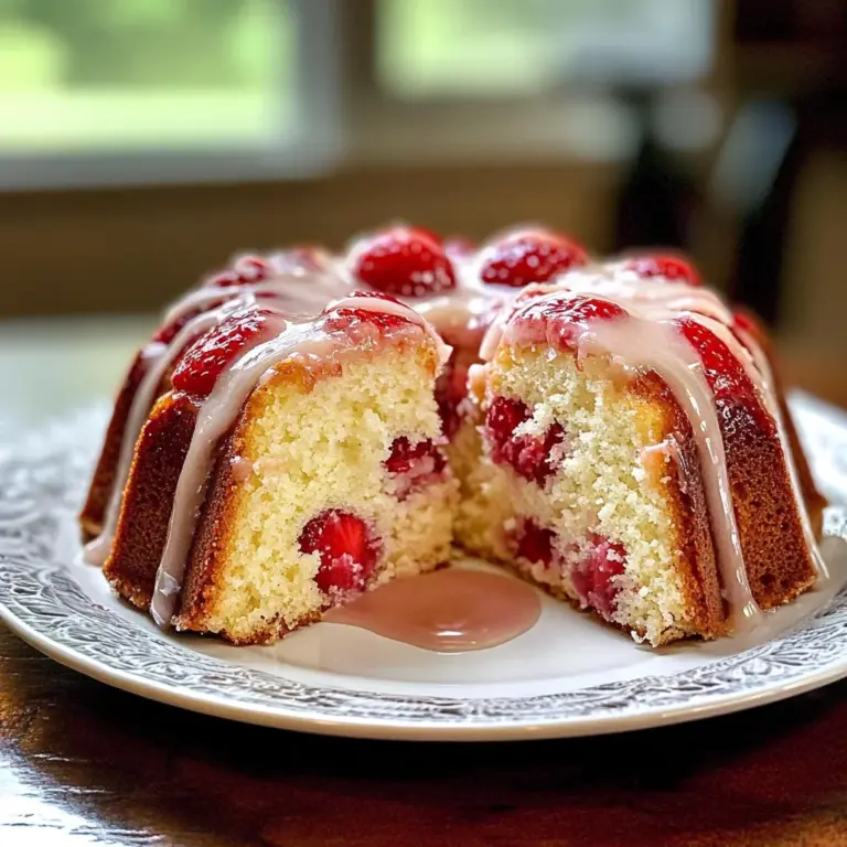 SOUR CREAM STRAWBERRY BUNDT CAKE