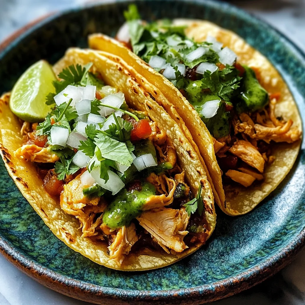 Spicy Hatch Chili Chicken Mini Tacos