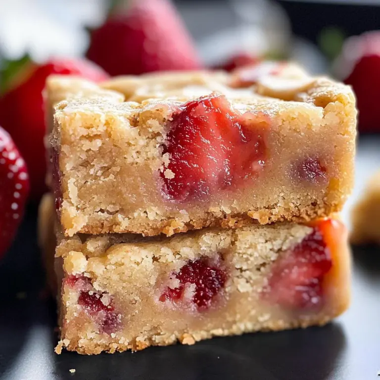Strawberry Blondies {one bowl}