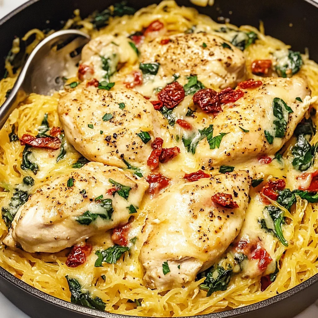 Tuscan Chicken and Spaghetti Squash