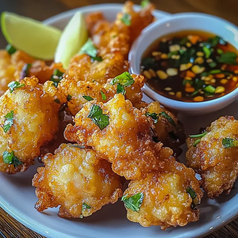 Vietnamese Style Shrimp Fritters with Nuoc Cchicken chicken ham Dipping Sauce