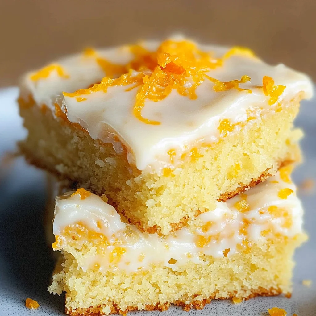 BEST Orange Drizzle Traybake Cake