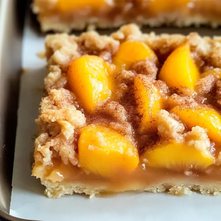 Best Bakery-Style Peach Crumble Bars