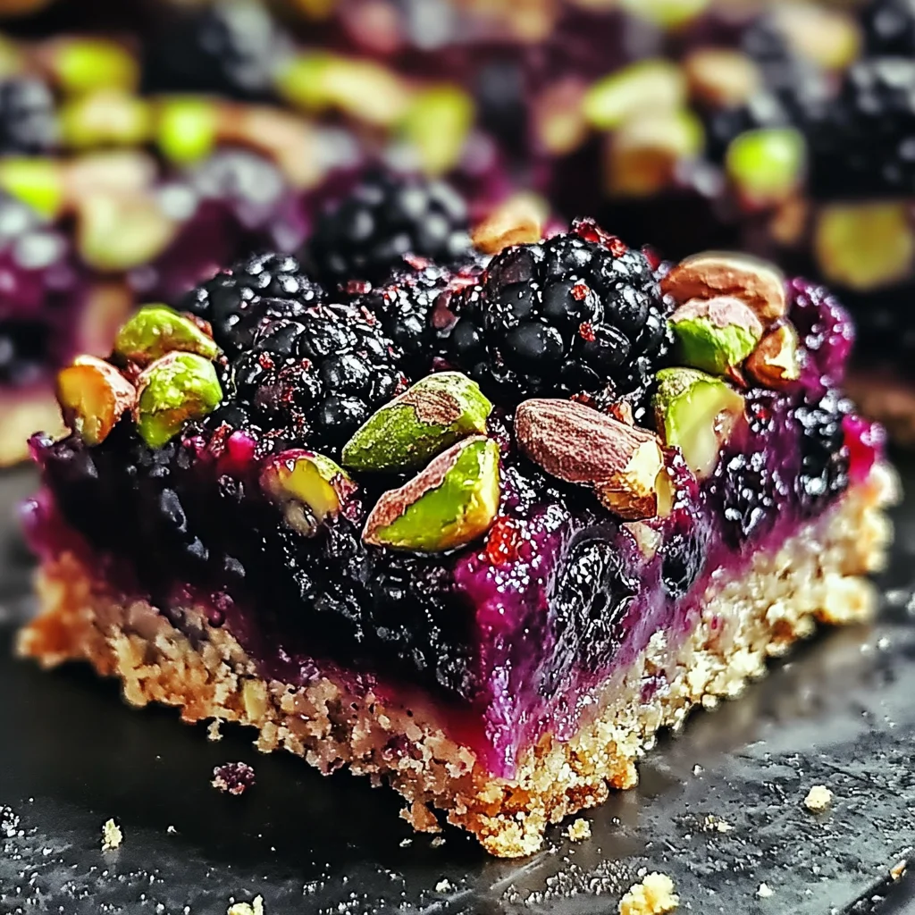 Blackberry Pistachio Dream Bars: Irresistible Homemade Bliss