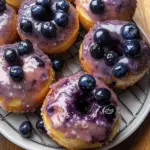 Blueberry Cake Donuts with Blueberry Glaze