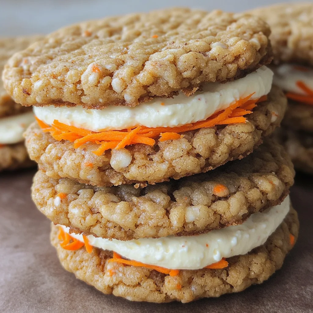 Carrot Cake Cookie Sandwiches