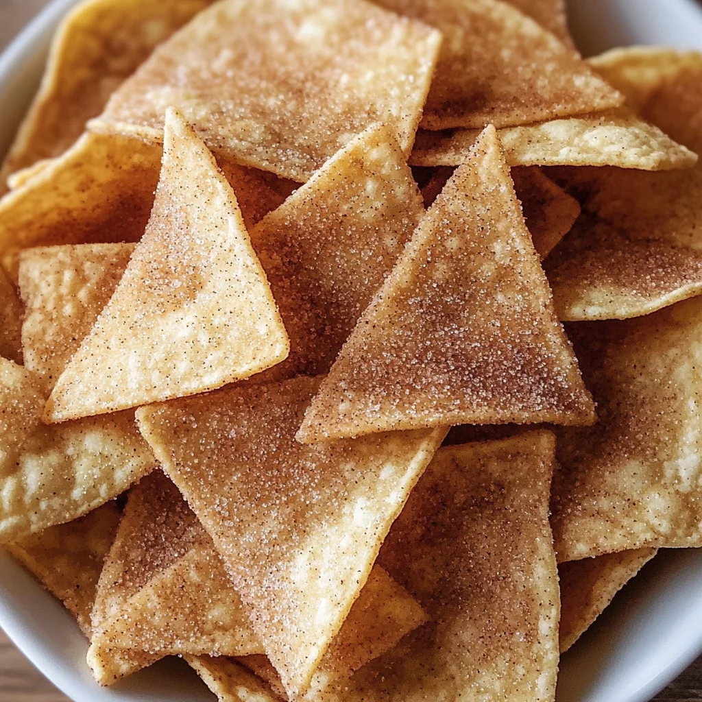 Cinnamon Sugar Tortilla Chips (Oven Baked)