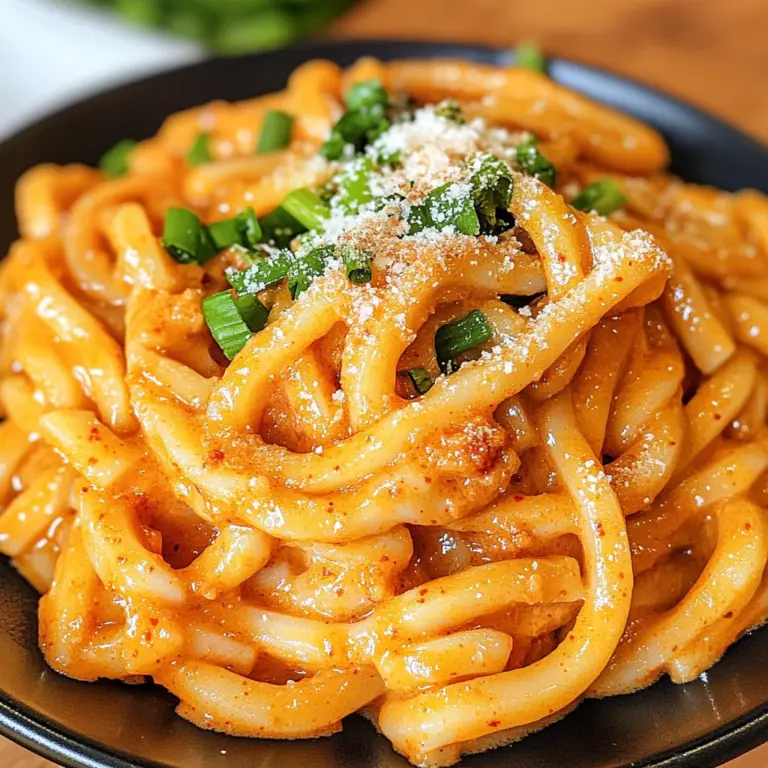 Creamy Gochujang Udon Noodles