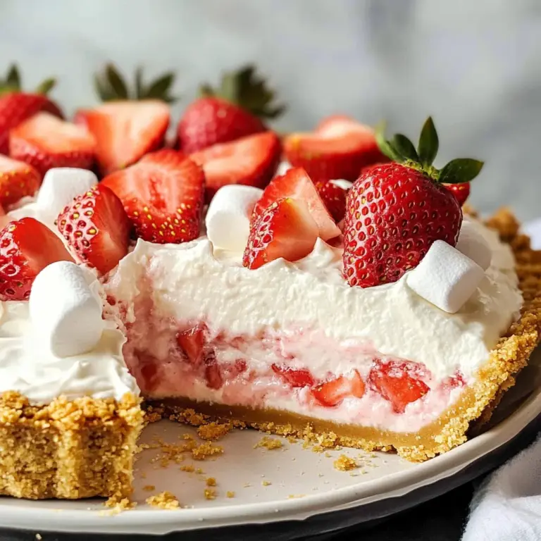 Easy Strawberry Marshmallow Pie