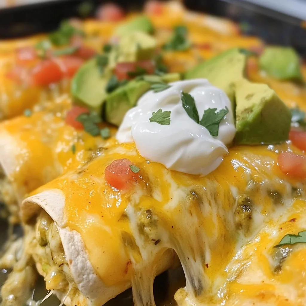 Green Chili Chicken Enchiladas Recipe