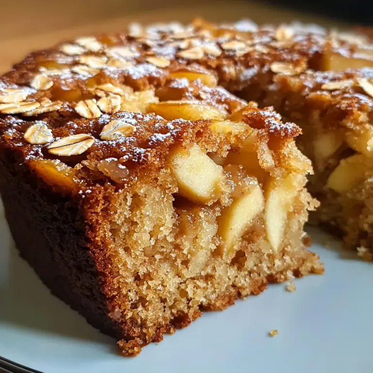 Healthy Oatmeal Apple Cake
