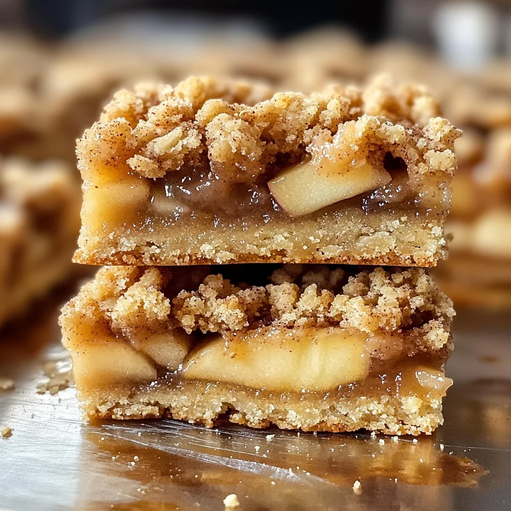 Homemade Apple Crisp Shortbread Bars - theamazingfood