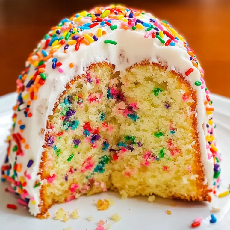 Homemade Funfetti Bundt Cake