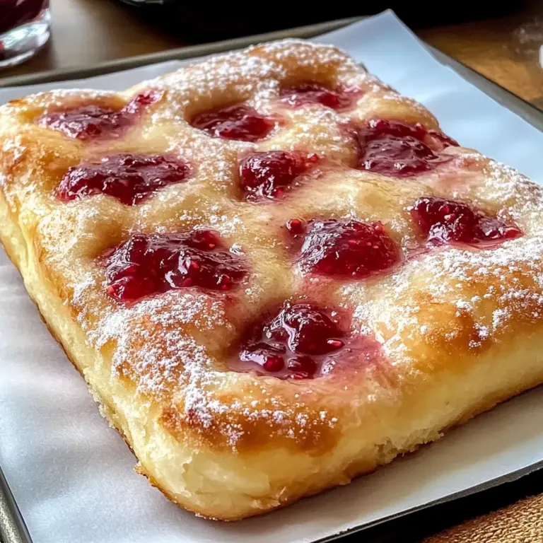 Homemade Jam Donut Focaccia: Sweet Bliss for Brunch Lovers