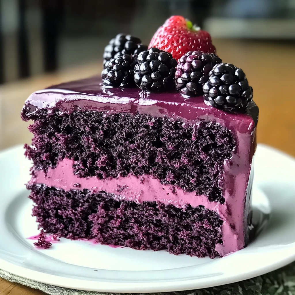 Indulge in Irresistible Blackberry Velvet Cake Bliss