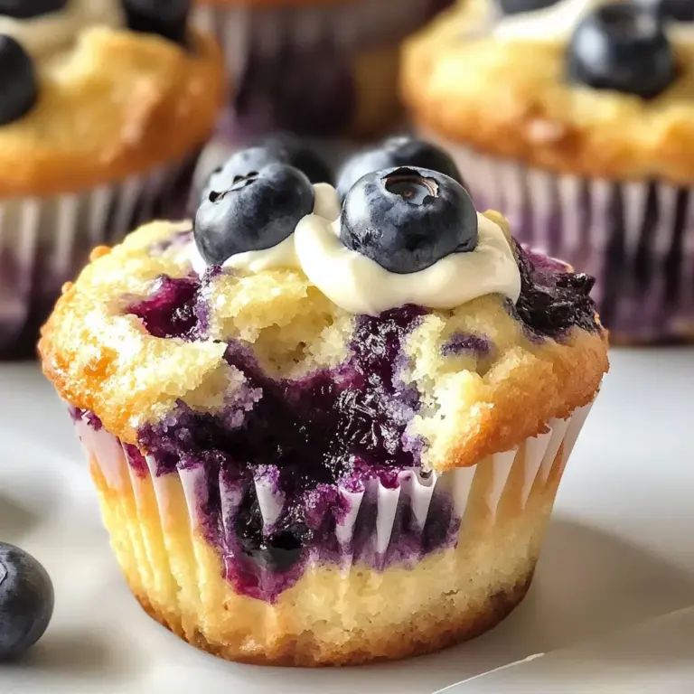 Juicy Blueberry Cream Cheese Muffins