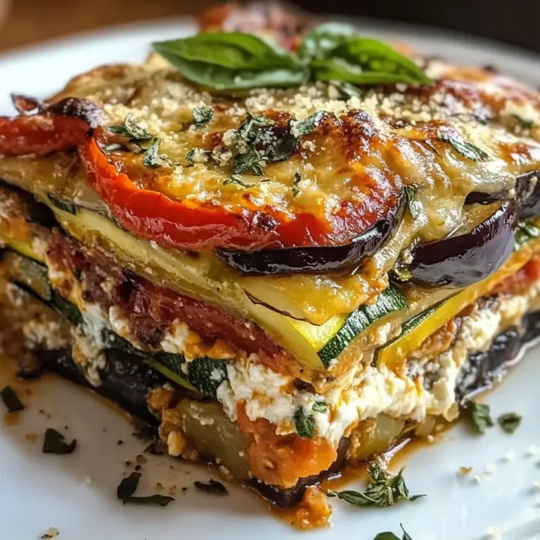 Layered Mediterranean Vegetable Lasagna with Creamy Ricotta