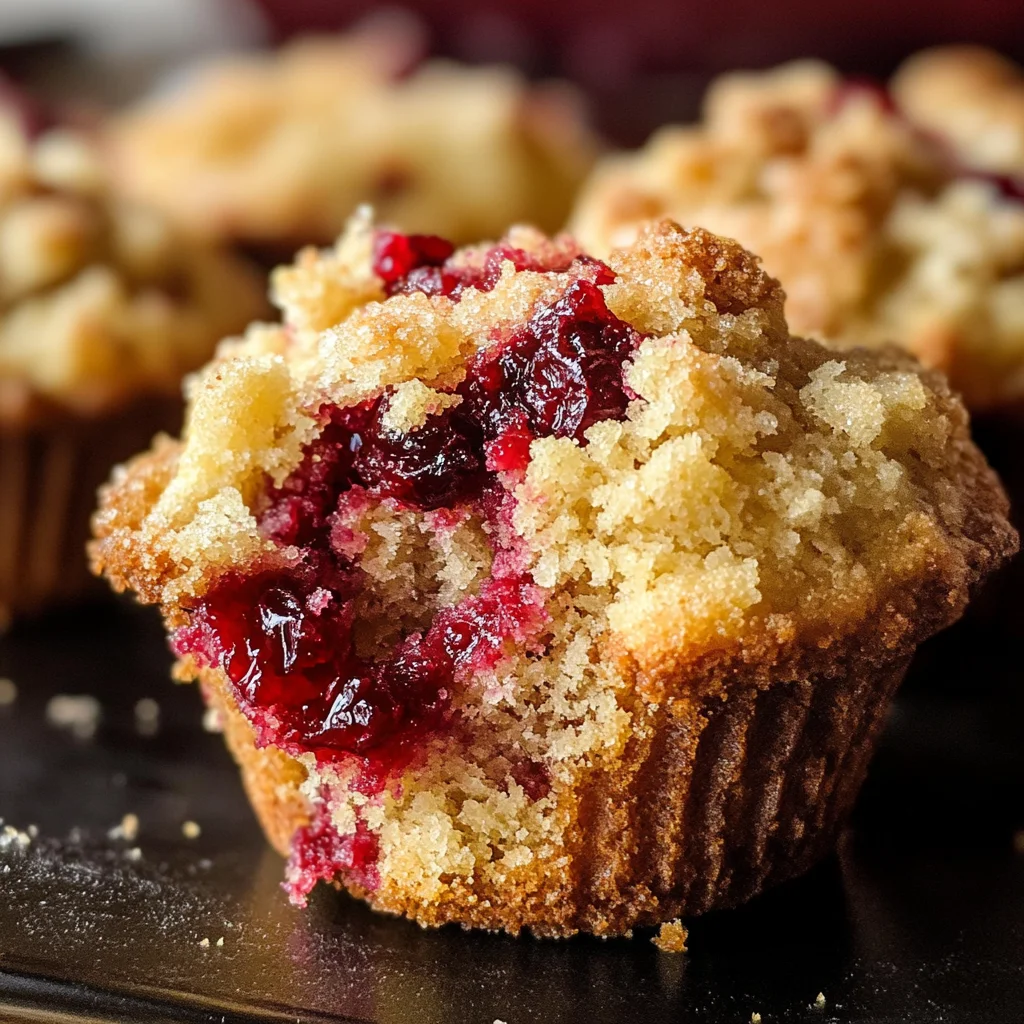 Leftover Cranberry Sauce Coffee Cake Muffins