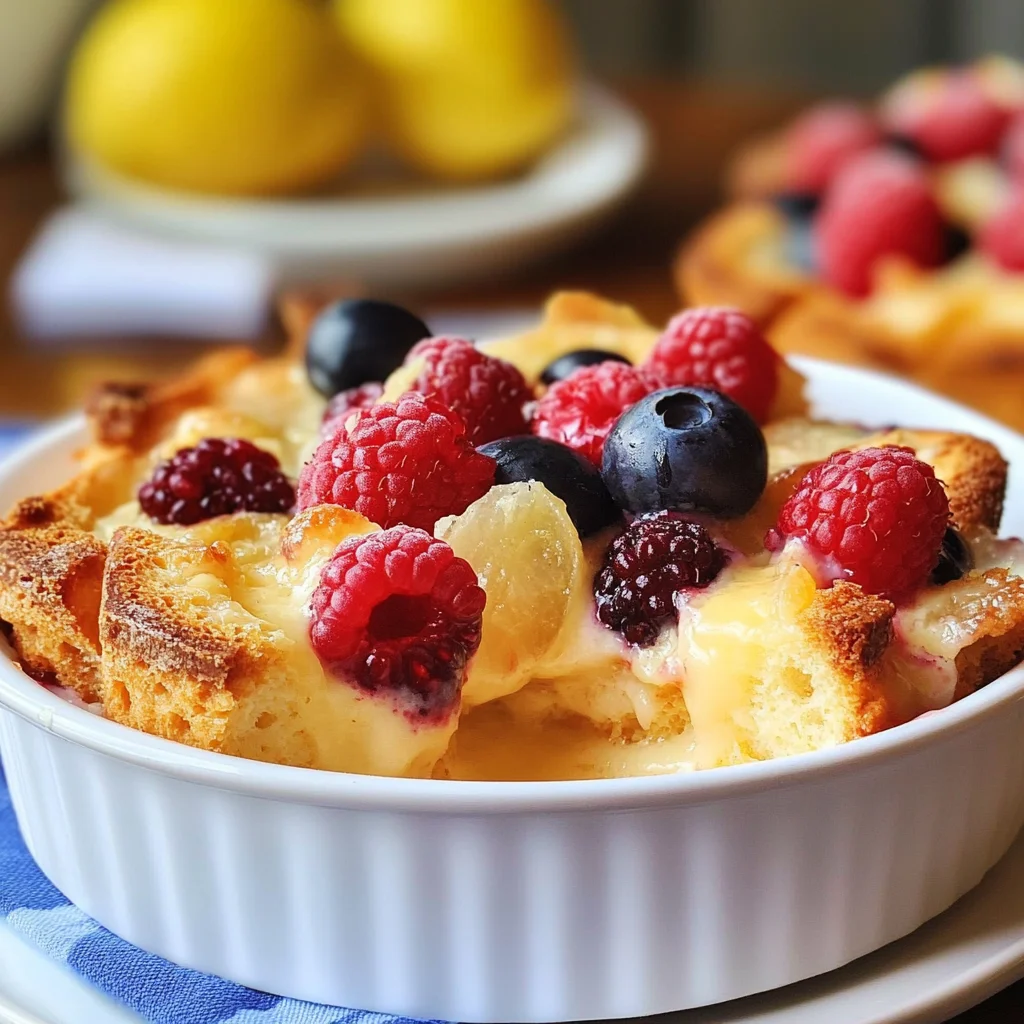 Lemon Berry Bread Pudding