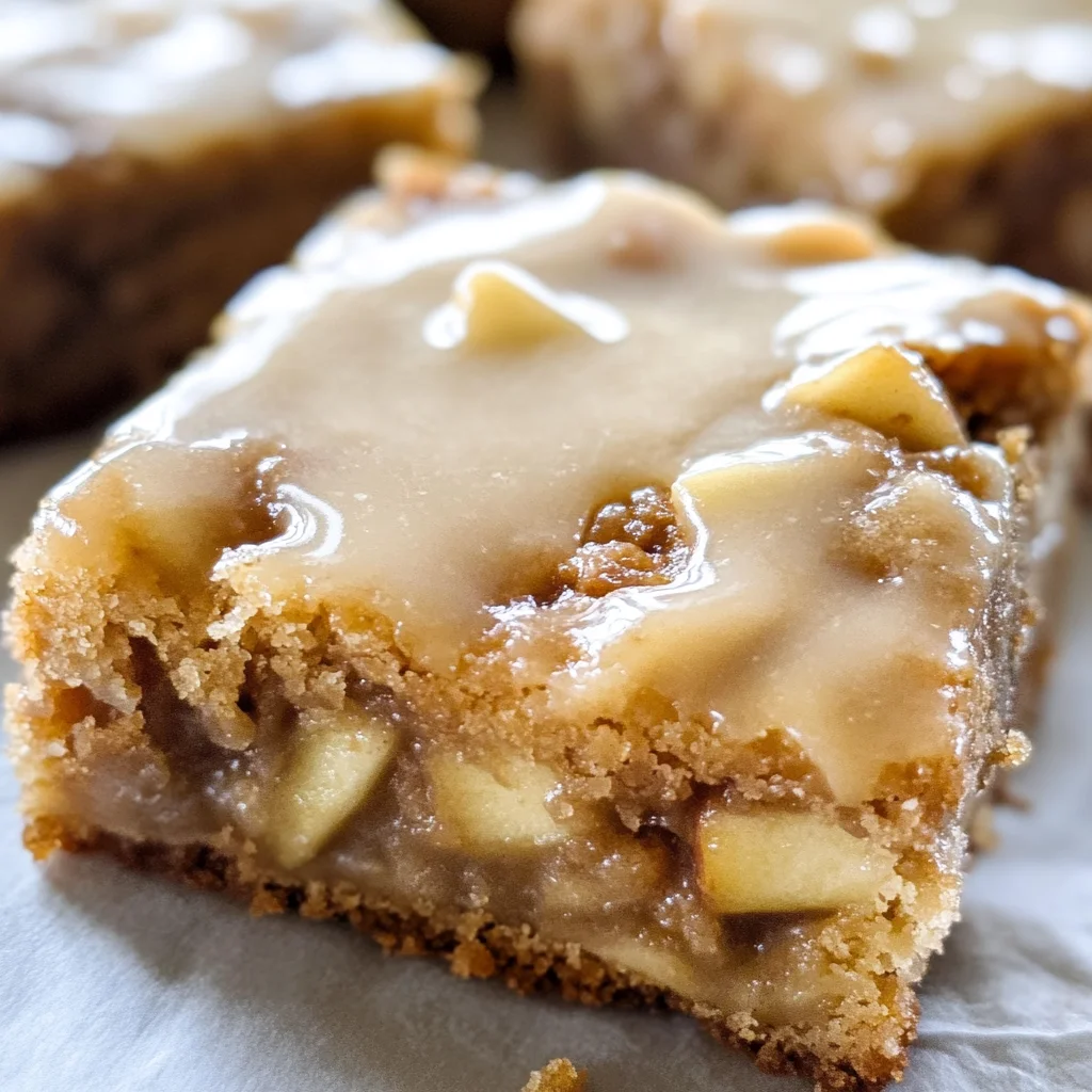 Maple Glazed Apple Blondies