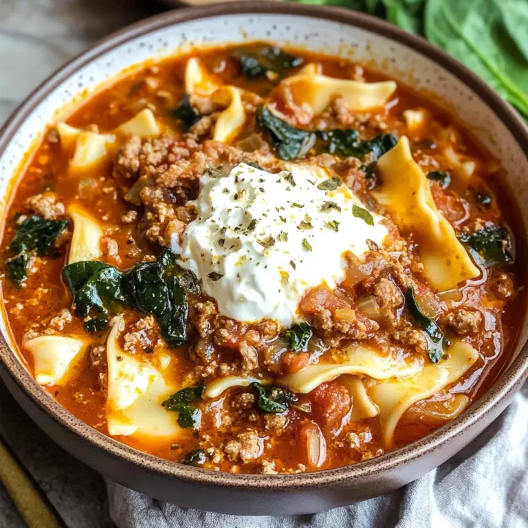 One Pot Lasagna Soup