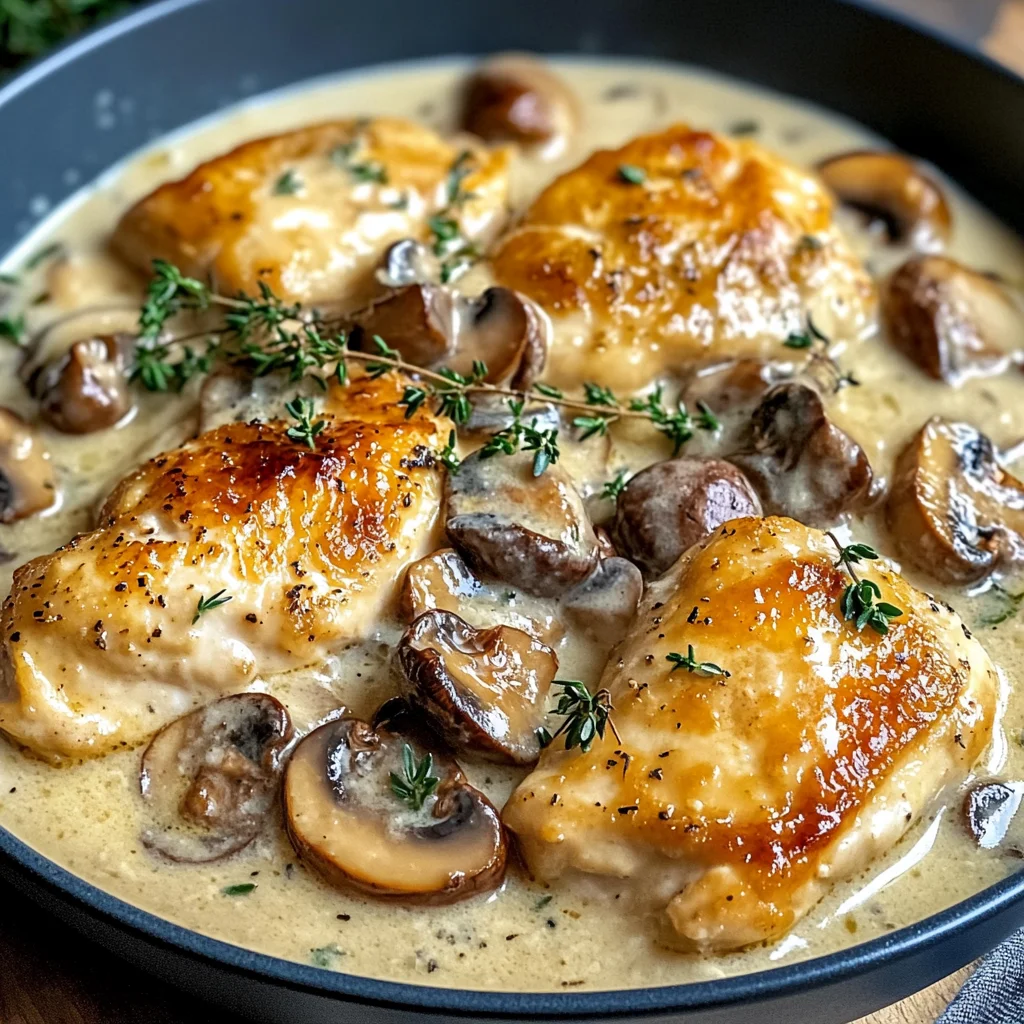 Savory Chicken in a Creamy Asiago Mushroom Sauce : A Comforting Classic to Add to Your Weekly Rotation