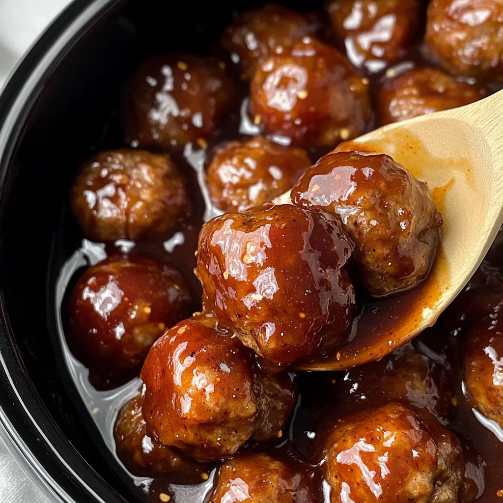 Slow Cooker Apple Butter Meatballs