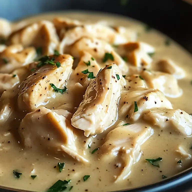 Slow Cooker Creamy Chicken & Gravy