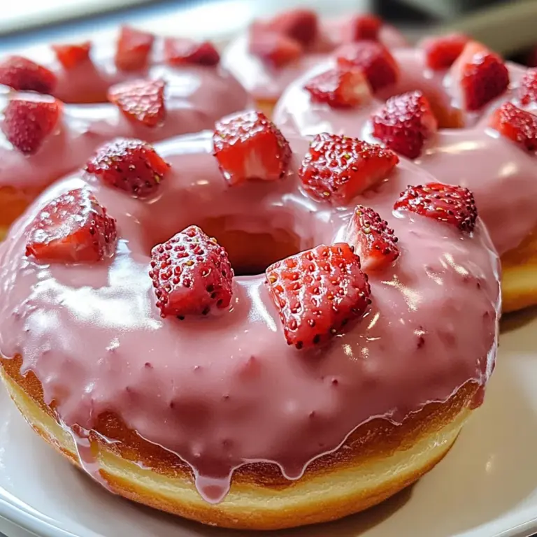 Strawberry Cake Donuts