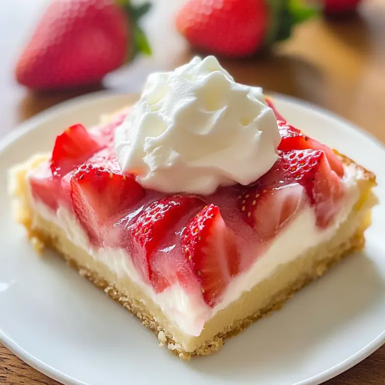 Strawberry Custard Bars