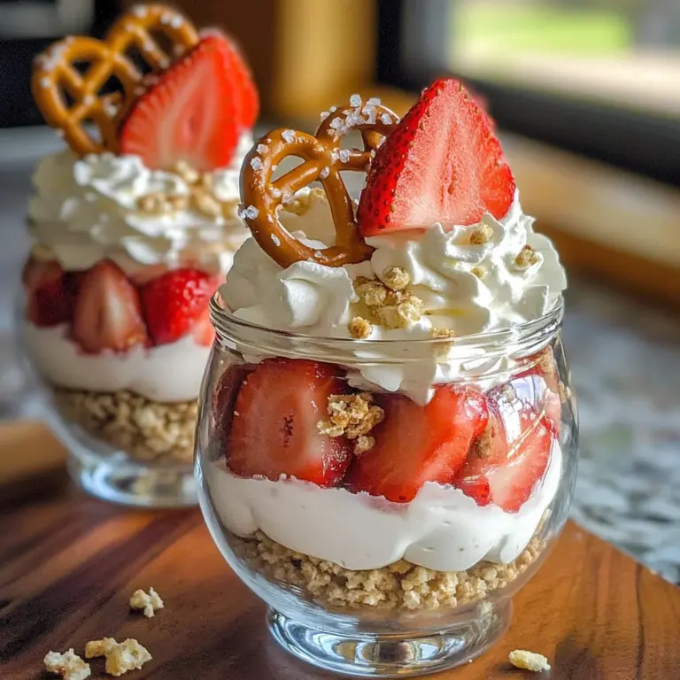 Strawberry Pretzel Salad Parfaits