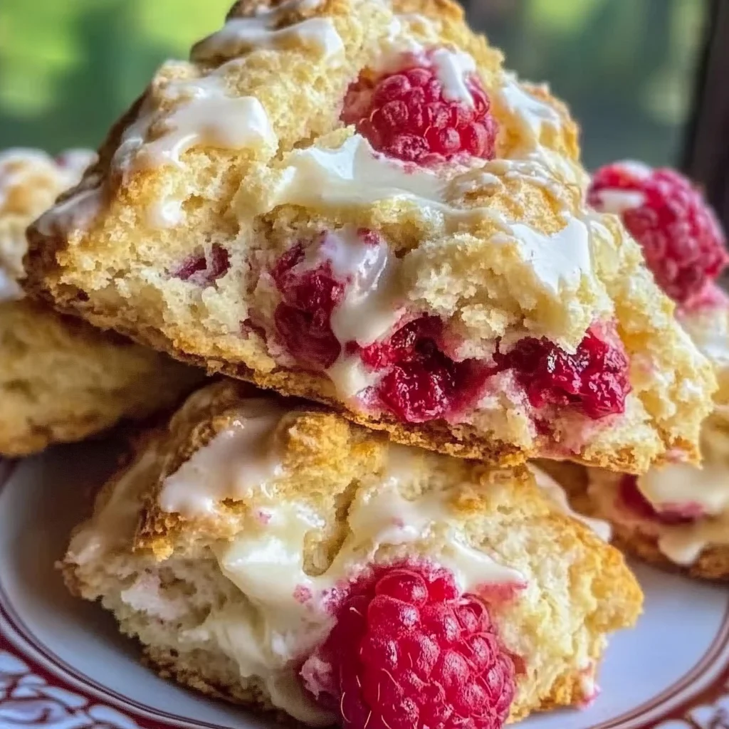 White Chocolate Raspberry Scones